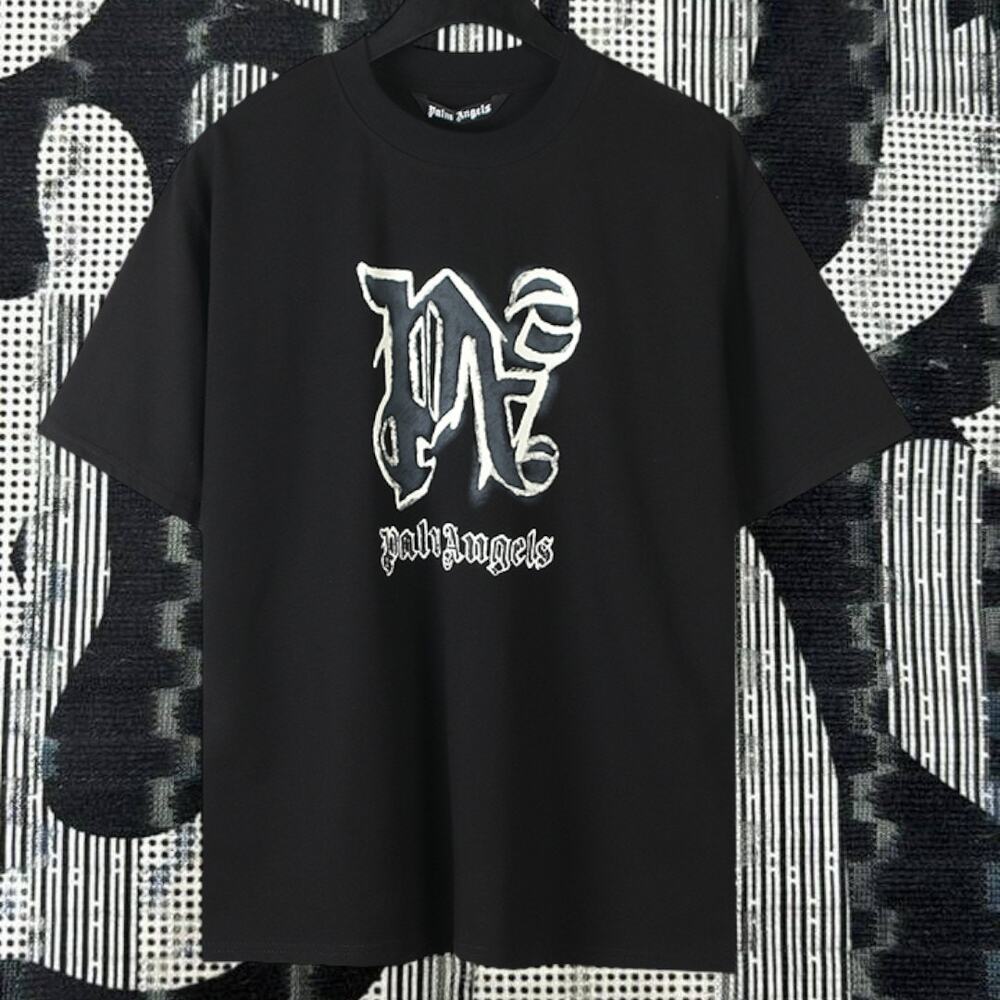 Palm Angels Men's round neck T-shirt with short sleeves